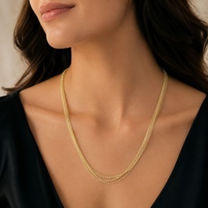 Colier aur galben 14 K colectie ITALIA model FANTEZIE