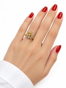 Inel aur galben 14 K colectie noua ITALIA model BILUTE - Img 3