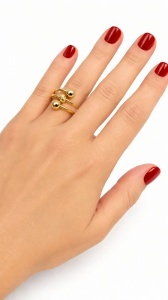 Inel aur galben 14 K model BILUTE