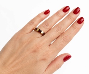 Inel aur galben 14 K model GRANAT