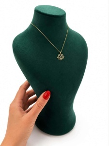 Lant cu pandantiv aur galben 14 K model FLOARE DE LOTUS