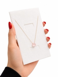 Lant cu pandantiv aur galben 14 K model INIMA - PINK