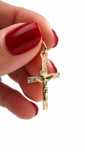 Pandantiv aur galben 14 K colectie ITALIA model CRUCE
