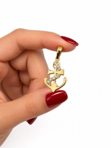 Pandantiv aur galben 14 K model ANCORA