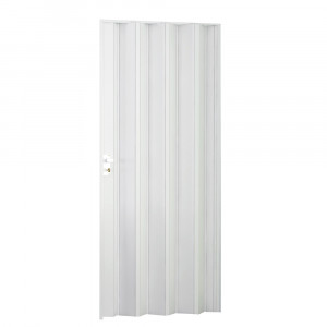 Usa plianta Accordion, Alb cu insertii de Gri, 82x203 cm - Img 1