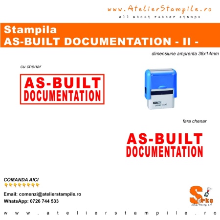 Stampila AS-BUILT DOCUMENTATION