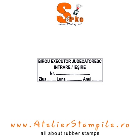 Stampila INTRARE / IESIRE Birou Executor Judecatoresc