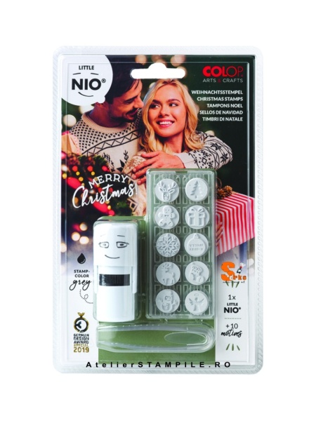 Ștampilă cu set de amprente Little NIO Crăciun