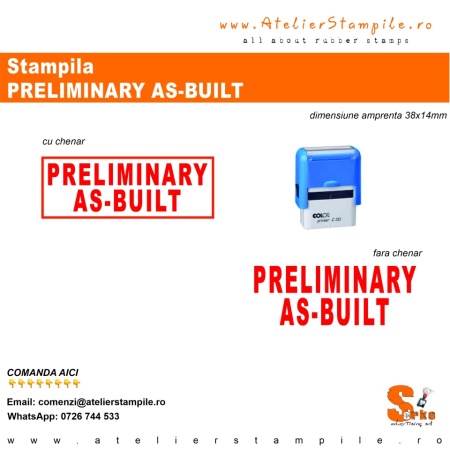 Stampila PRELIMINARY AS-BUILT