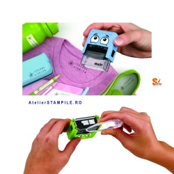 Ștampilă cu tuș de textile și set de litere Marky DIY