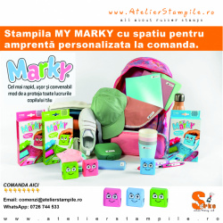 Stampila MY MARKY cu spatiu pentru personalizare