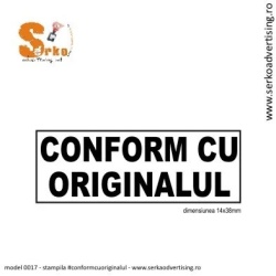 Ștampilă Conform cu Originalul - Comandă Online | AtelierȘtampile.ro