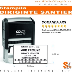 Stampila DIRIGINTE SANTIER ISC