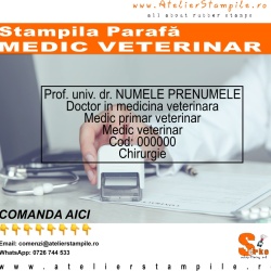#Stampila Parafa MEDIC VETERINAR