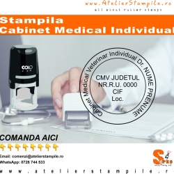 Stampila CABINET MEDICAL VETERINAR INDIVIDUAL