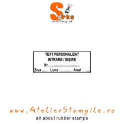 Stampila INTRARE / IESIRE cu text personalizat M7