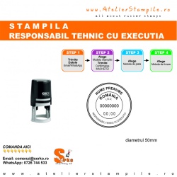 Stampila RESPONSABIL TEHNIC CU EXECUTIA (RTE)