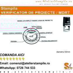 MODEL ŞTAMPILĂ VERIFICATOR DE PROIECTE | MDRT
