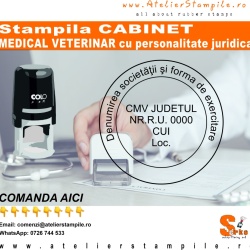 Stampila CABINET MEDICAL VETERINAR cu personalitate juridica