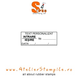 Stampila INTRARE / IESIRE cu text personalizat M8