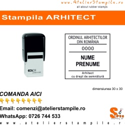 Ștampilă ARHITECT cu drept de semnătură Colop Printer Q30 Dimensiune 30 x 30 mm