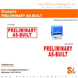 Stampila PRELIMINARY AS-BUILT
