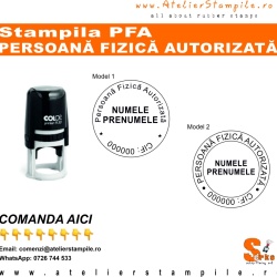 Stampila rotunda Persoana Fizica Autorizata (PFA)