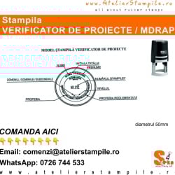 MODEL ŞTAMPILĂ VERIFICATOR DE PROIECTE | MDRAP