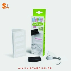 set-kit suplimentar pentru stampila my marky refil tusiera etichete banda teextila