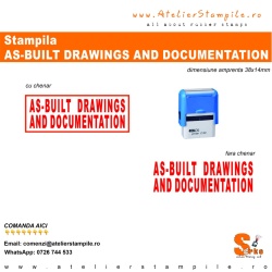 Stampila AS-BUILT DRAWINGS AND DOCUMENTATION