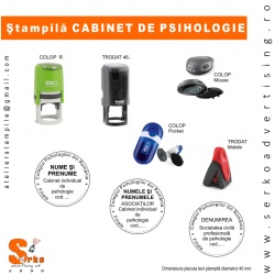 Ştampilă Cabinet Psihologie Diametru 40 mm sau 30 mm la alegere