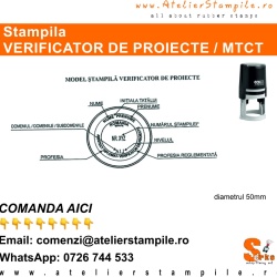 MODEL ŞTAMPILĂ VERIFICATOR DE PROIECTE  MTCT