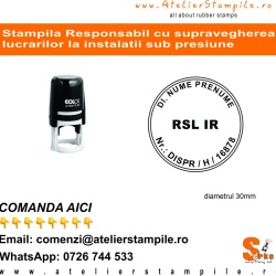 Stampila RSL IP - Responsabil cu supravegherea lucrarilor la instalatii sub presiune