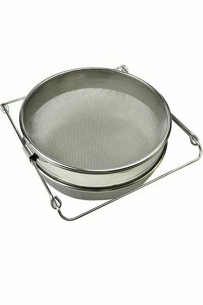 Cediljka za med sa držačima h65mm, Inox