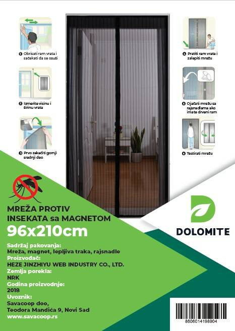 Mreža protiv insekata sa magnetom Dolomite