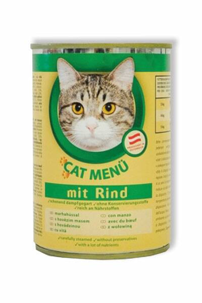 Konzerva za mačke CAT meni 415g - govedina