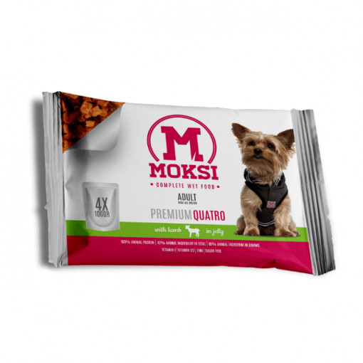 Moksi preliv za pse jagnjetina žele 4x100gr