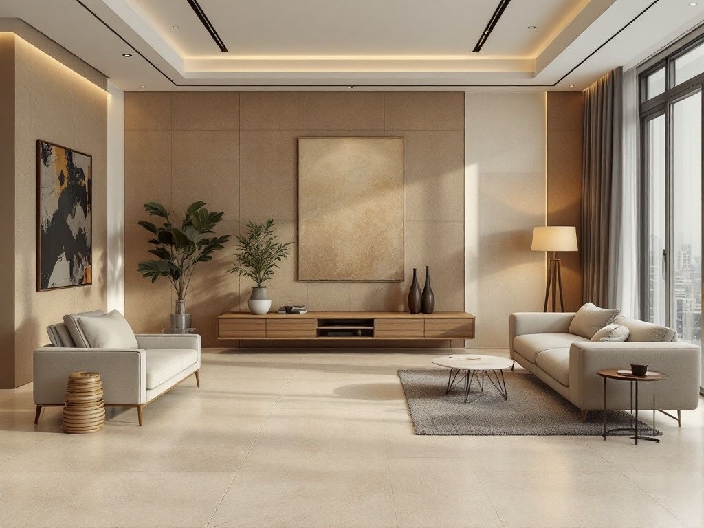 Aplicare microciment in living