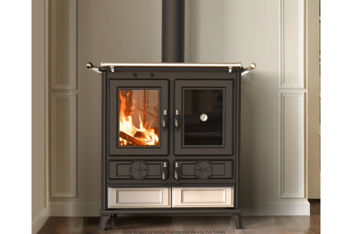 Soba de gatit pe lemne Thermorossi Violetta Evo 9,4 kW