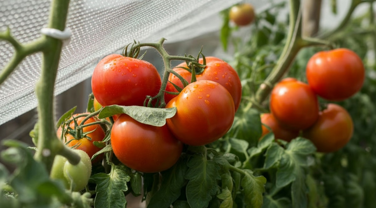 plasă de umbrire - beneficii grădină de legume