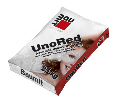 Baumit UnoRed - Tencuiala manuala usoara de ipsos pentru interior 25 kg