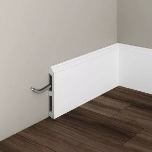 Plinta de podea decorativa Manavi S20 din polimer rigid 11.9x1.8x200 cm