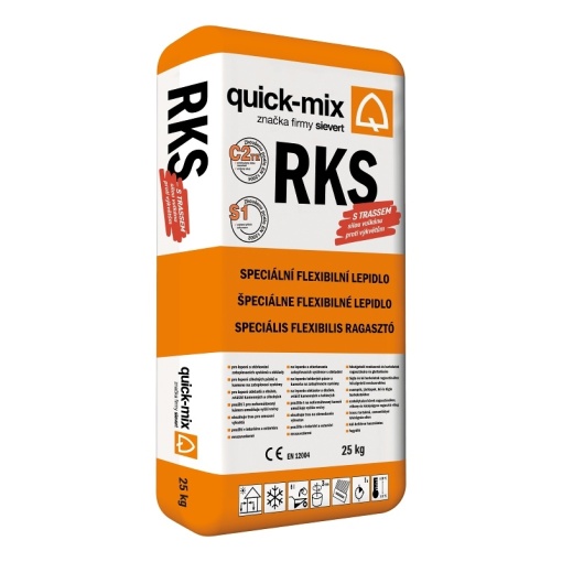 Quick-mix RKS - Adeziv flexibil multirol pentru polistiren, vata minerala, caramida aparenta si piatra naturala, 25 kg