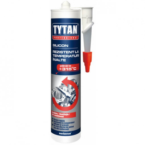 Tytan Silicon Rezistent la Temperaturi Inalte pentru Instalatii Incalzire, Pompe de Apa, Motoare, Conducte si Tevi, Cauciuc, Cabluri, Furtune - Tub 280 ml