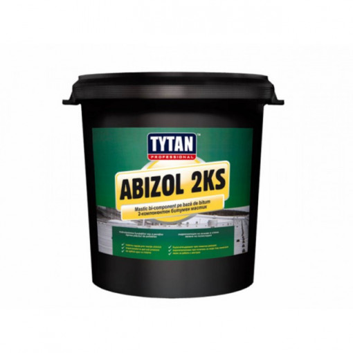 Abizol 2KS - Mastic Bicomponent pentru Hidroizolare Fundatii si Lipire Placi Polistiren 15L