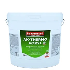 Isomat AK-THERMO ACRYL - tencuiala acrilica pentru acoperiri armate ale placilor termoizolante,25 kg, alb