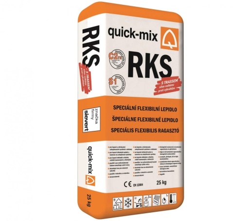 Quick-mix RKS - Adeziv flexibil multirol pentru polistiren, vata minerala, caramida aparenta si piatra naturala, 25 kg