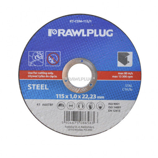 RawlPlug RT-CDM - disc abraziv pentru otel