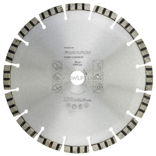RawlPlug RT-DDT - disc diamant Turbo Extreme pentru beton