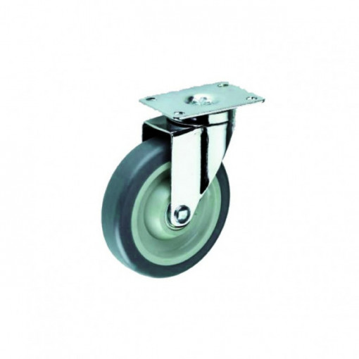 Roata furca pivotanta, tpr gri